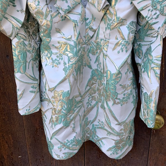 ASOS Luxe Jacquard Mini Dress Size 6 - Picture 12 of 16